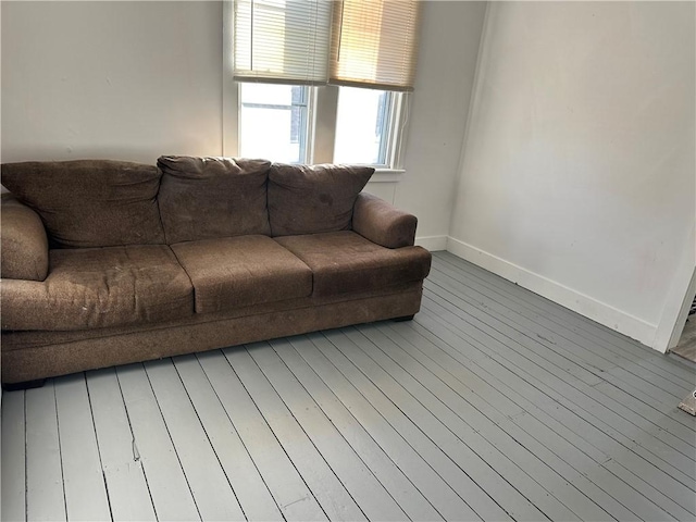 living room featuring light wood-type flooring