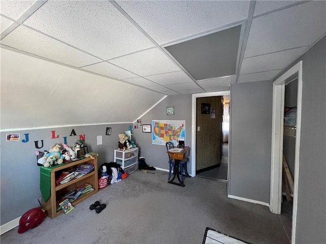 bonus room with lofted ceiling