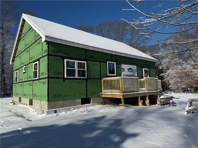 view of snowy exterior