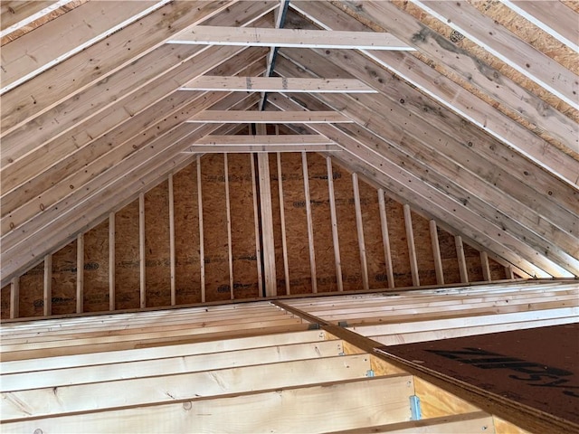 view of attic