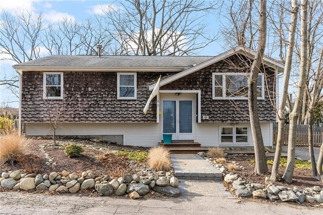 view of split foyer home