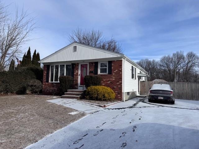 view of front of home