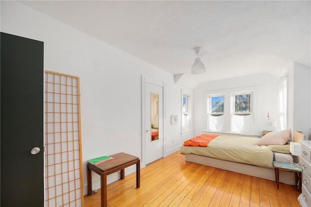 bedroom featuring light hardwood / wood-style floors