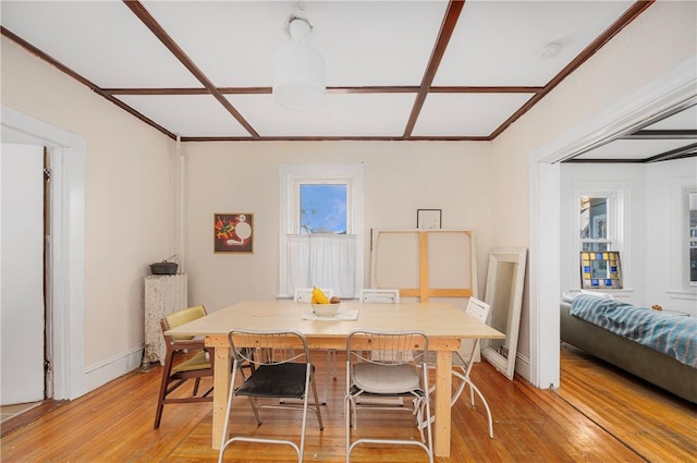 dining space featuring light hardwood / wood-style floors