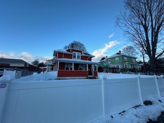 view of front of home with a porch