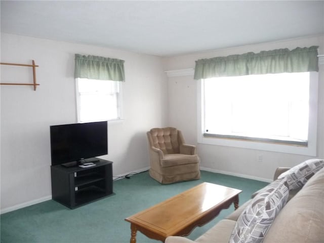 view of carpeted living room