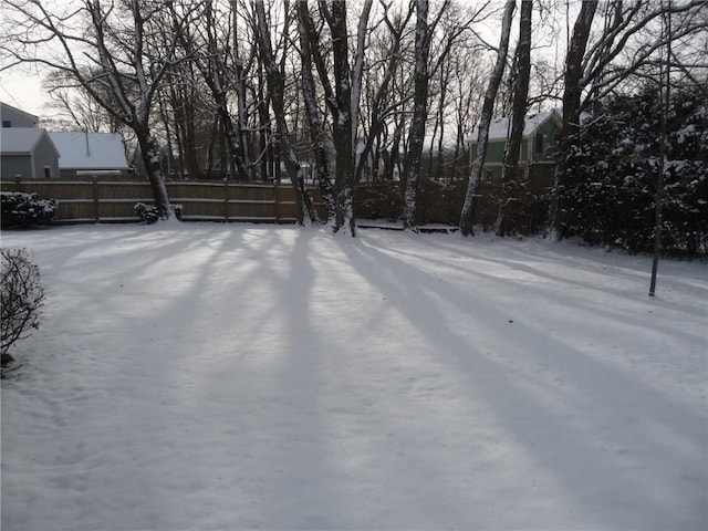 view of snowy yard