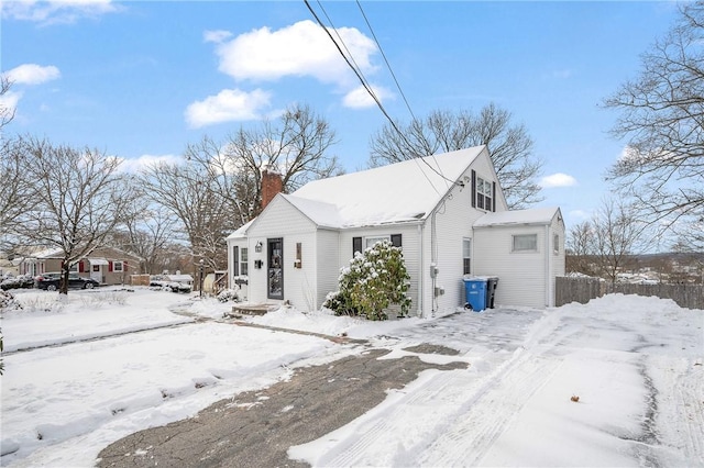 view of snowy exterior