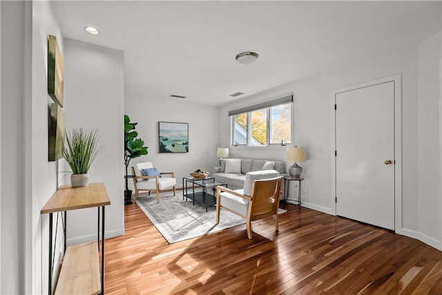 living room featuring wood-type flooring