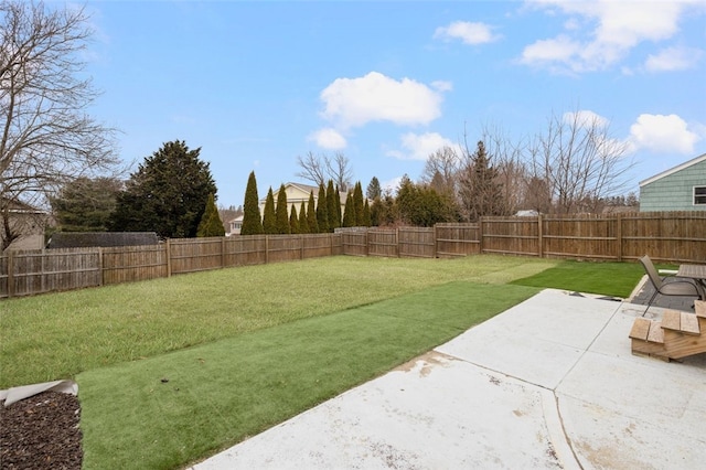 view of yard with a patio