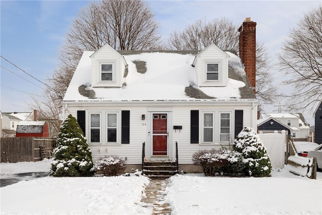 view of new england style home