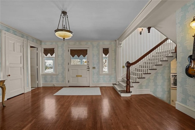 entryway featuring dark hardwood / wood-style flooring