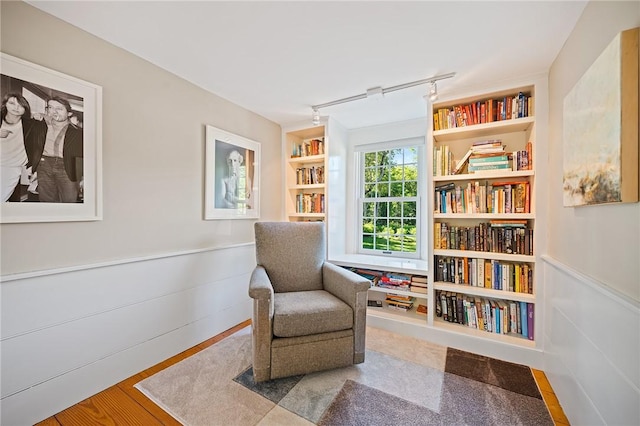 sitting room with built in features