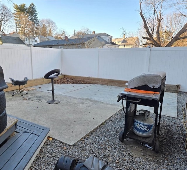 view of patio featuring area for grilling