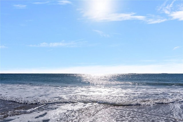 view of water feature featuring a view of the beach