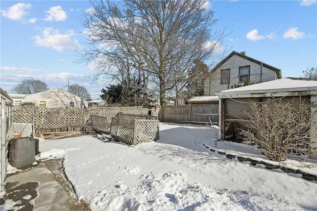 view of snowy yard