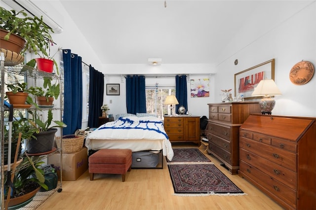 bedroom featuring light hardwood / wood-style flooring