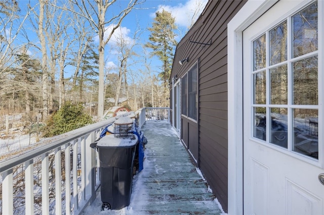 exterior space featuring a deck