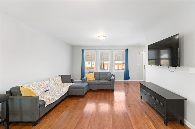 living room featuring hardwood / wood-style flooring