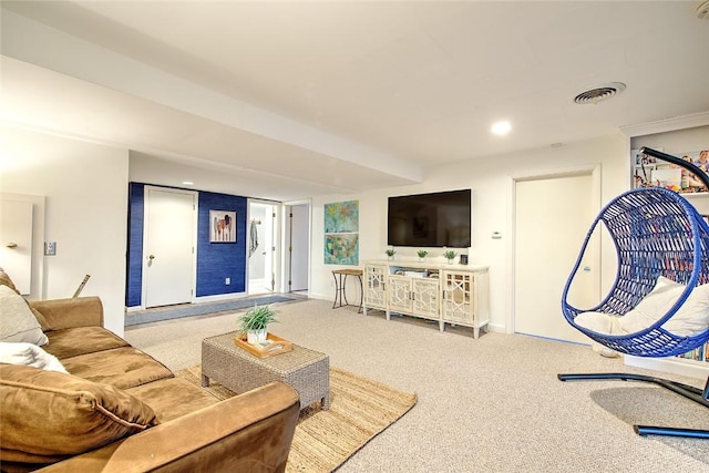 view of carpeted living room