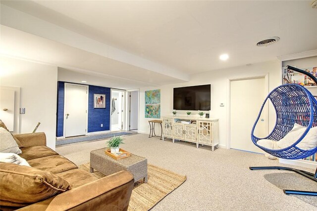 view of carpeted living room