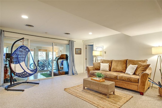 view of carpeted living room