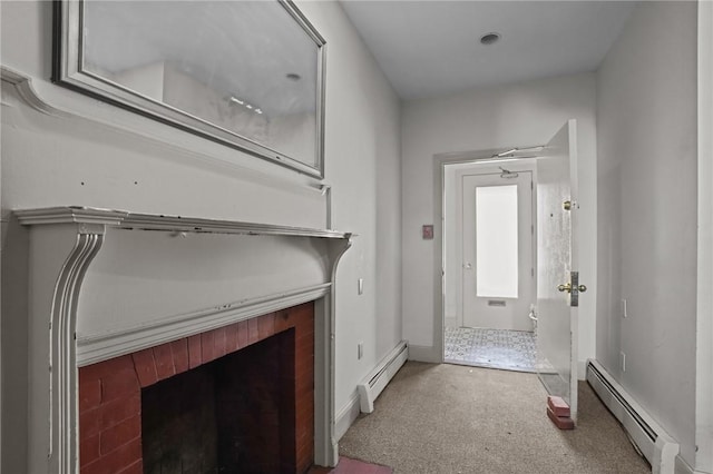 bathroom with baseboard heating