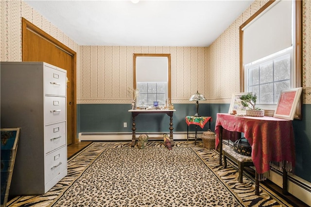 miscellaneous room with a baseboard radiator