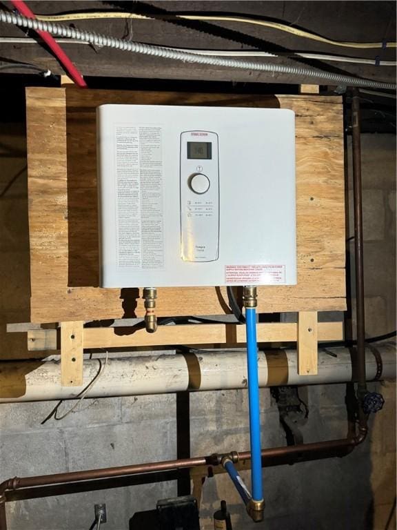 utilities featuring tankless water heater