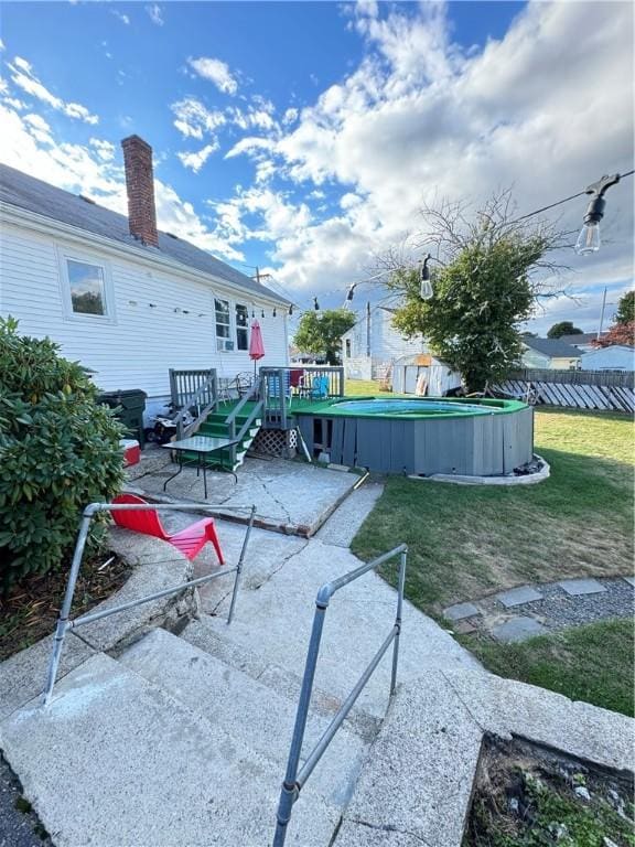 view of patio with a wooden deck