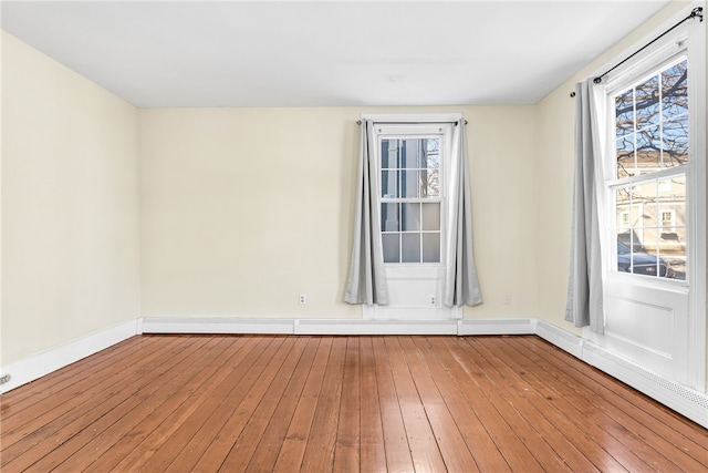 empty room featuring light wood-type flooring