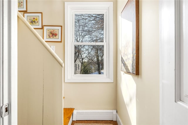 room details with a baseboard radiator