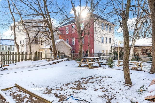 view of snowy yard