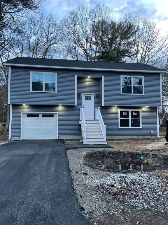 split foyer home with a garage