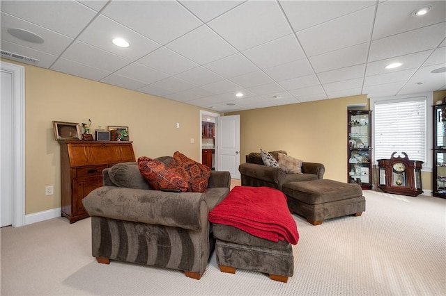 view of carpeted living room