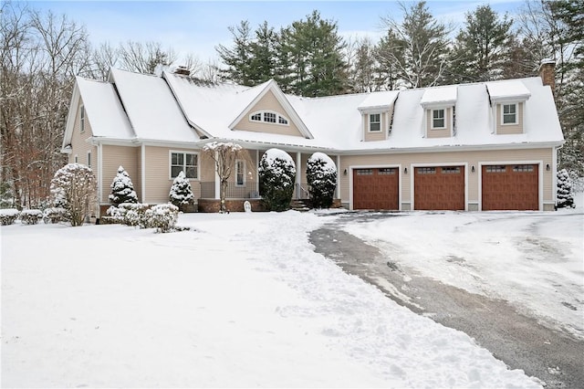 view of front facade with a garage