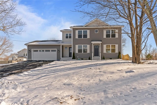 view of front facade with a garage