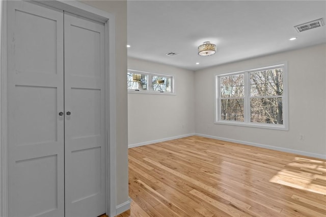 interior space featuring plenty of natural light and light wood-type flooring