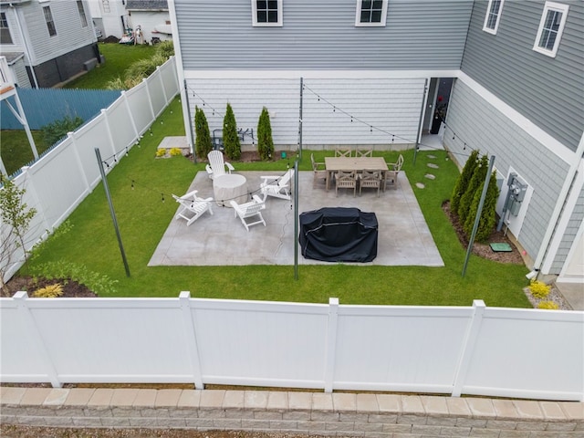1 Nobert St Unit 1, Warren, RI 02885 - view of yard with a patio area and outdoor dining space