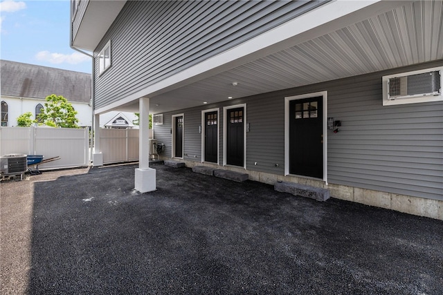 1 Nobert St Unit 1, Warren, RI 02885 - view of patio with a wall mounted AC and cooling unit