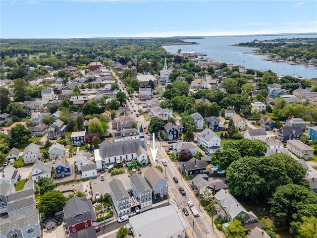 1 Nobert St Unit 1, Warren, RI 02885 - aerial perspective of suburban area with a large body of water