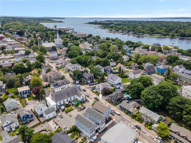 1 Nobert St Unit 1, Warren, RI 02885 - aerial perspective of suburban area with a large body of water