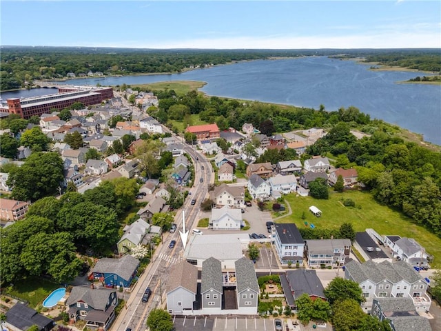 1 Nobert St Unit 1, Warren, RI 02885 - aerial view of property's location featuring a nearby body of water and nearby suburban area