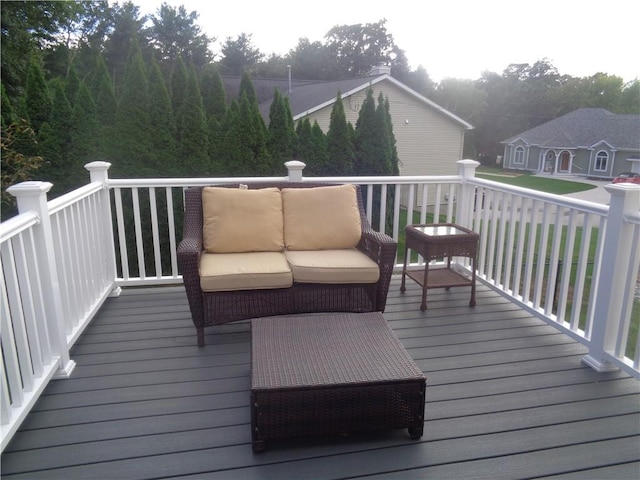 deck with outdoor lounge area