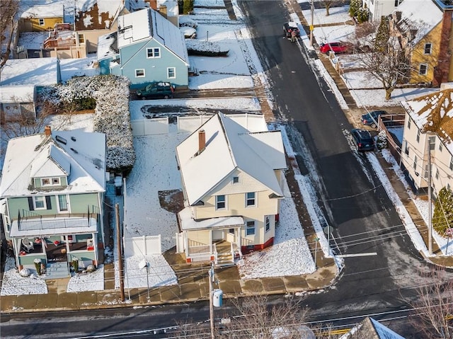 view of snowy aerial view