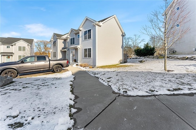 view of snowy exterior