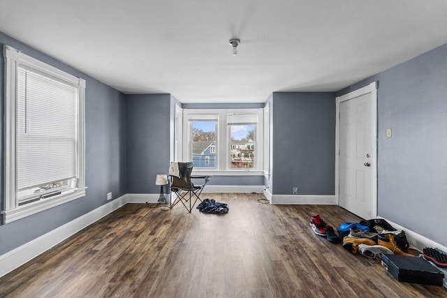 interior space featuring dark hardwood / wood-style flooring