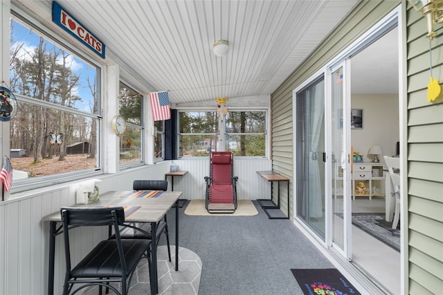 view of sunroom