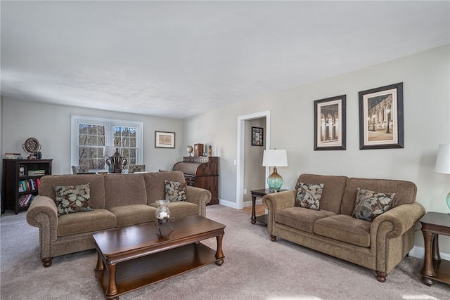 view of carpeted living room