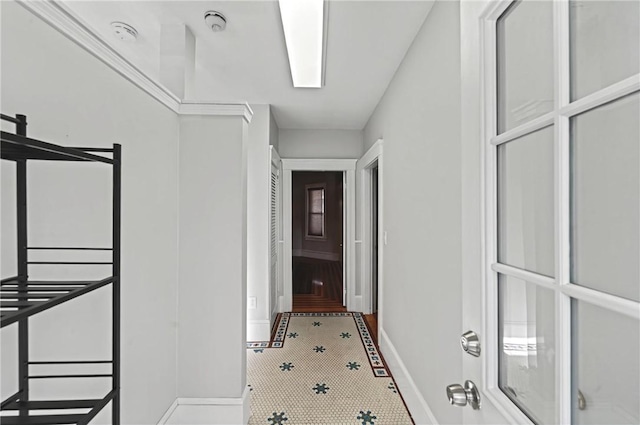 corridor featuring tile patterned floors